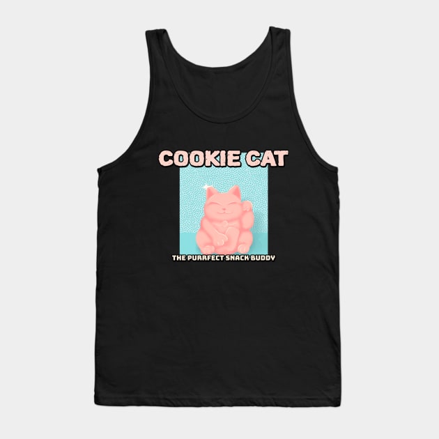 Cookie Cat: The Purrfect Snack Buddy Cookie Day Tank Top by Creative Cartoon